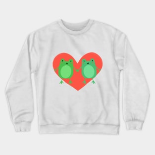 ranas tiernas enamoradas en san valentin Crewneck Sweatshirt